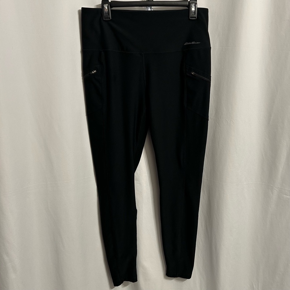 Eddie Bauer Full Length Women's Leggings Size Large. Side Zip Pockets